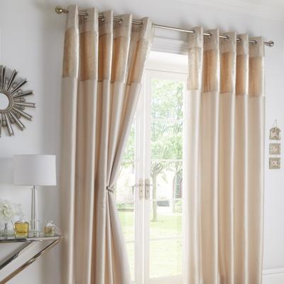The Range Boulevard Oyster Eyelet Curtains - Oyster / 183cm / 117cm