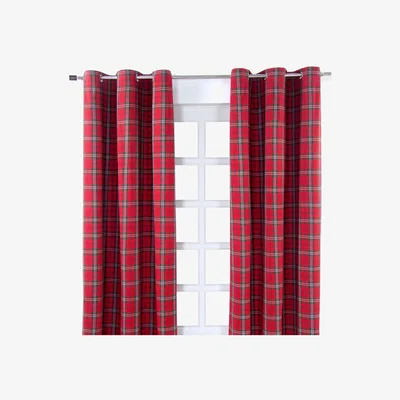 The Range Prince Edward Tartan Ready Made Eyelet Curtain Pair - Prince Edward Tartan