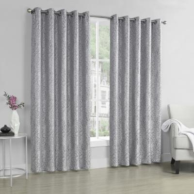 The Range Liberty Woven Silver Eyelet Curtains - Silver / 229cm