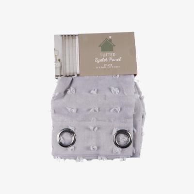 The Range Tufted Panel Curtain - Silver