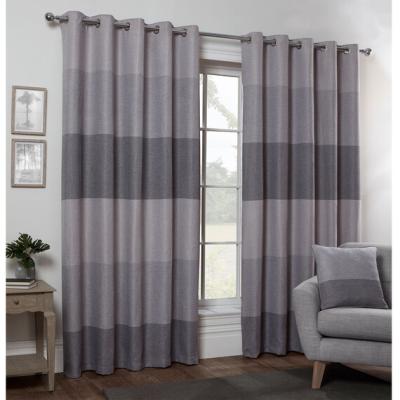 The Range Maison Stripe Eyelet Curtains - Grey / 168cm / 183cm