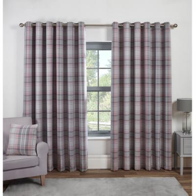 The Range Hatfield Check Blackout Curtains - Blush / 168cm / 137cm