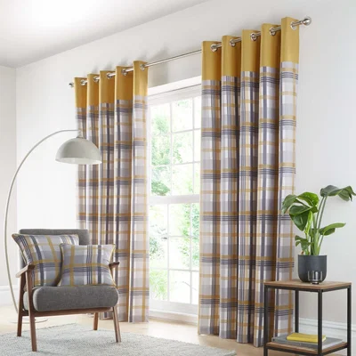 The Range Orleans Curtains - Ochre / 137cm / 117cm