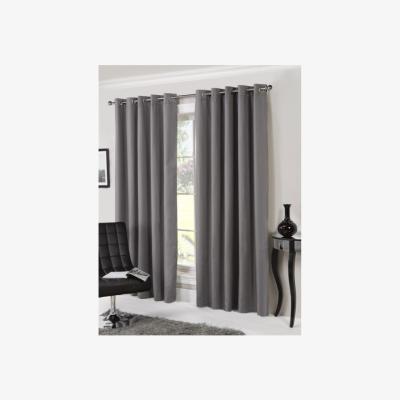 The Range Bucking Blackout Eyelet Curtains - Silver / 137cm / 168cm