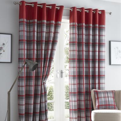 The Range Orleans Red Eyelet Curtains - Red / 183cm / 117cm