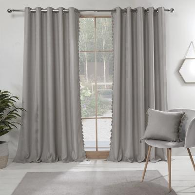 The Range Tassel Edge Eyelet Curtains - Silver / 229cm