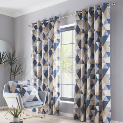 The Range Dakota Navy Eyelet Curtains - Blue / 183cm / 117cm