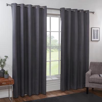 The Range Oxford Blackout Eyelet Curtains - Charcoal / 229cm
