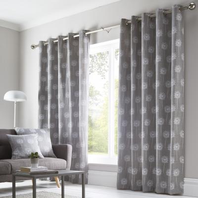 The Range Silhouette Grey Eyelet Curtains - Grey / 137cm / 117cm