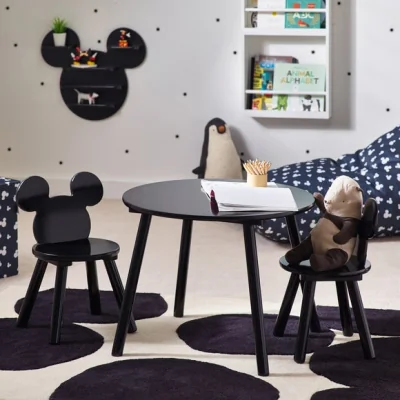 Dunelm Return - Mickey Mouse Black Table and Chair Set