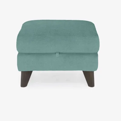 Furniture Village Jules Fabric Storage Stool - Baby Blue
