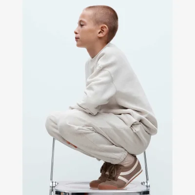 Marks & Spencer M&S Cotton Rich Joggers (6-16 Yrs) Oatmeal
