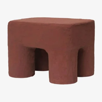 Made in Design Podo Children stool paper brown / Recycled - 34 x 28 x H 25 cm - Ferm Living