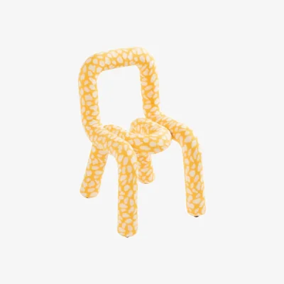 Made in Design Mini Bold Children's chair textile yellow / Padded - Moustache