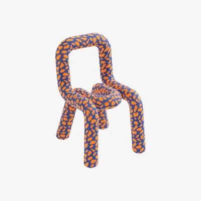 Made in Design Mini Bold Children's chair textile blue / Padded - Moustache