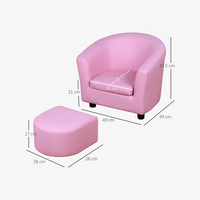 The Range Children Kids Mini Sofa 310 036V70PK - pink, black