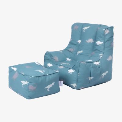 The Range Kids Printed Bean Chair with Footstool - Rex
