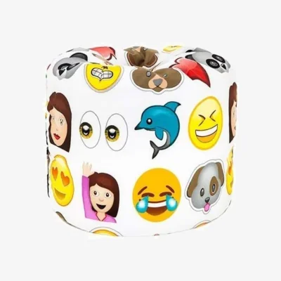 The Range Kids Bean Bag Chair Round Beanbag Seat Pouffes - Emoji