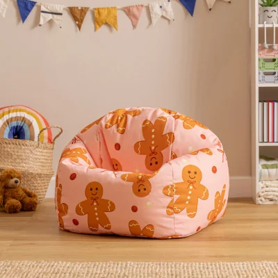 The Range Kids Bean Bag Chair, Childrens Beanbag for Girls and Boys - Gingerbread