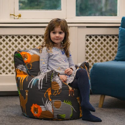 The Range Childs Bean Bag Armchair Kids Bean bag Chair Printed Beanbags - Africa