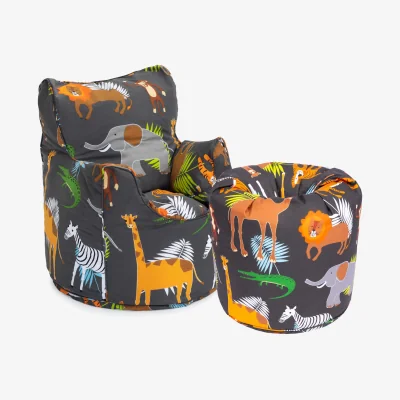 The Range Kids Bean Bag Chair Printed Combo Bean Bags - Africa