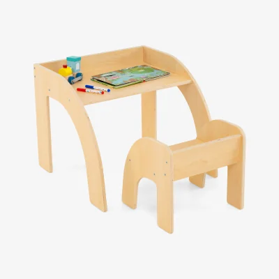 The Range Toddler Table and Chair Set - Natural