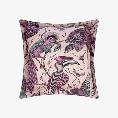 Amara Emma J Shipley - Audubon Oxford Pillowcase - Pink - 65x65cm