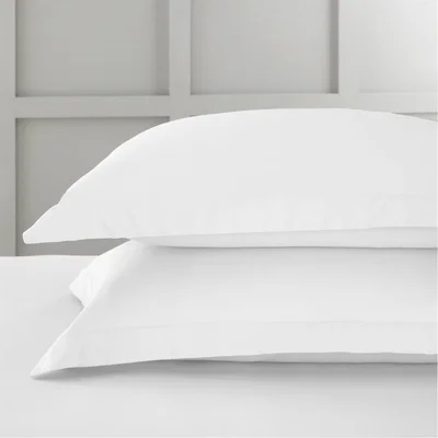 Amara 400 TC Cotton Sateen Oxford Pillowcase Pair - White