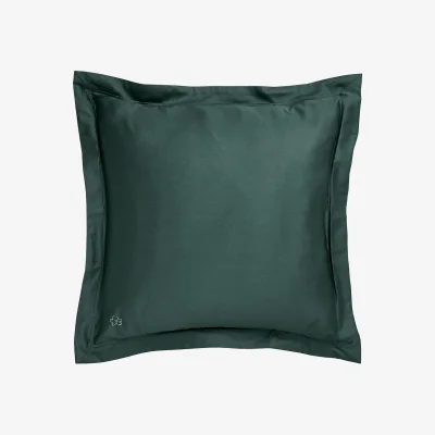 Amara Plain Dye Square Pillowcase - Forest