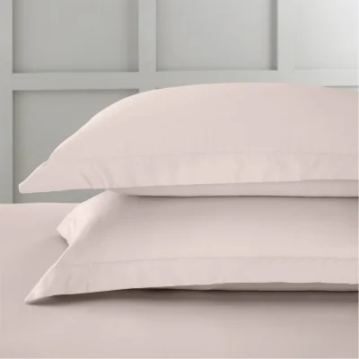 Amara 400 TC Cotton Sateen Oxford Pillowcase Pair - Blush Pink