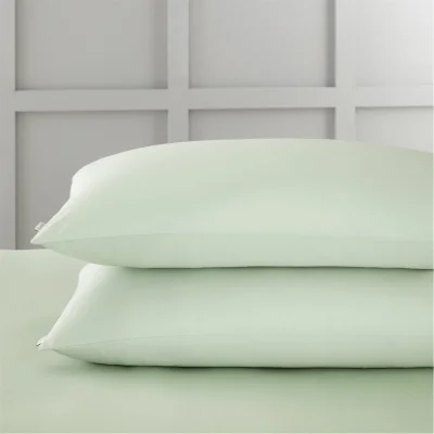 Amara 400 TC Cotton Sateen Standard Pillowcase Pair - Green