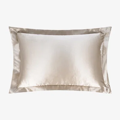 Amara Essentials - Pure Silk Oxford Border Pillowcase - 50x75cm - Champagne