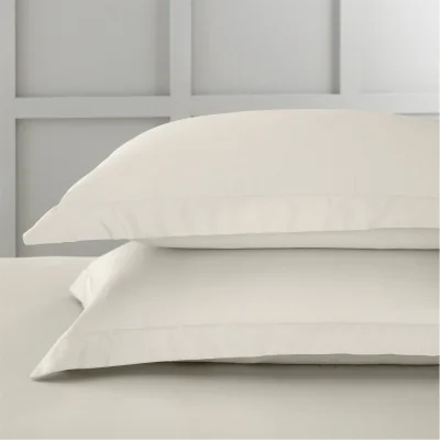 Amara 400 TC Cotton Sateen Oxford Pillowcase Pair - Oyster