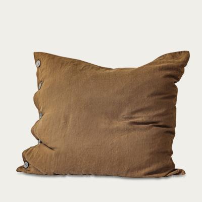 Bombinate.com Cinnamon Buttoned Linen Pillowcase