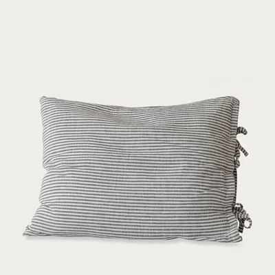 Bombinate.com Striped Tied Linen Pillowcase