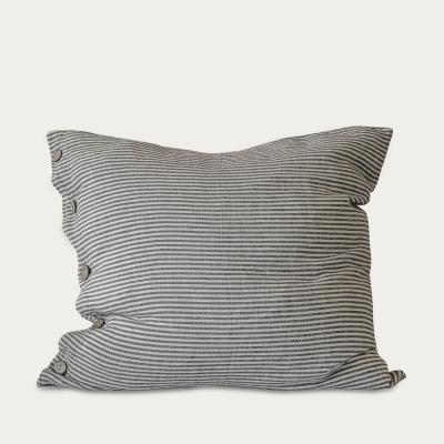 Bombinate.com Striped Buttoned Linen Pillowcase
