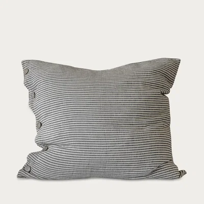 Bombinate.com Striped Buttoned Linen Pillowcase