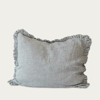 Bombinate.com Striped Ruffled Linen Pillowcase