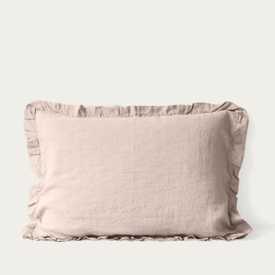 Bombinate.com Portobello Frilled Washed Linen Pillow Case