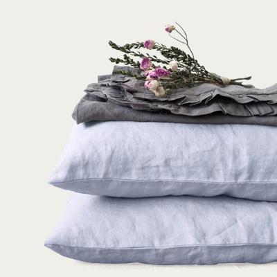 Bombinate.com Grey Lilac Washed Linen Pillow Case
