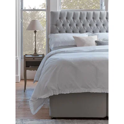 Cox and Cox Washed Cotton Housewife Pillowcase Pair - White