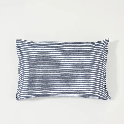 The Conran Shop Linen Pillowcase Blue Stripe