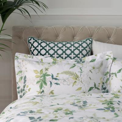 Dunelm Dorma Botanical Garden Oxford Pillowcase White / Green