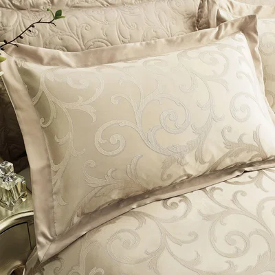Dunelm Lucia Natural Oxford Pillowcase Natural Brown