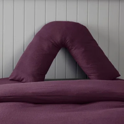 Dunelm Soft & Cosy Luxury Brushed Cotton V-Shape Pillowcase Purple