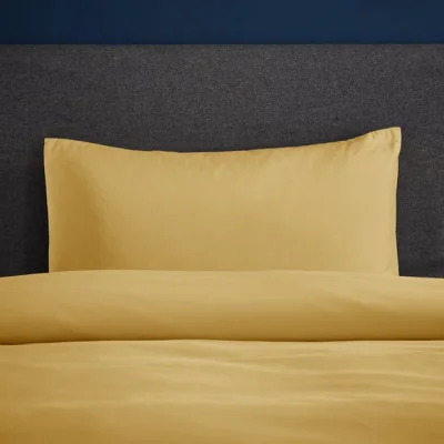 Dunelm Fogarty Soft Touch Housewife Pillowcase Pair Ochre