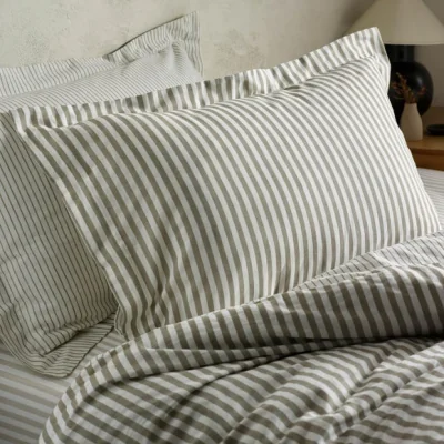 Dunelm Yard Hebden 100% Cotton Oxford Pillowcase Pair