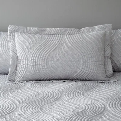 Dunelm Romilly Pinsonic Silver Oxford Pillowcase Silver