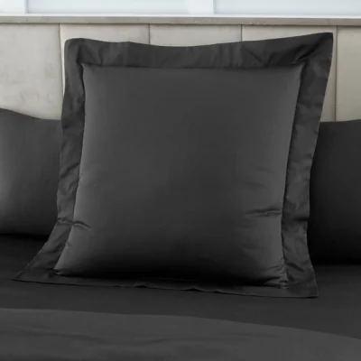 Dunelm Hotel 230 Thread Count Cotton Sateen Continental Pillowcase Dark Grey
