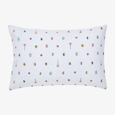 Dunelm Joules Botanical Bugs Chalk Housewife Pillowcase Pair Chalky White